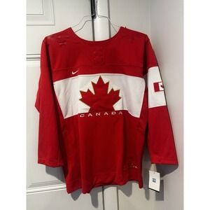 2010 Nike Team Canada Olympic Ice Hockey Jersey Youth L/XL NWT‎ Red Sewn